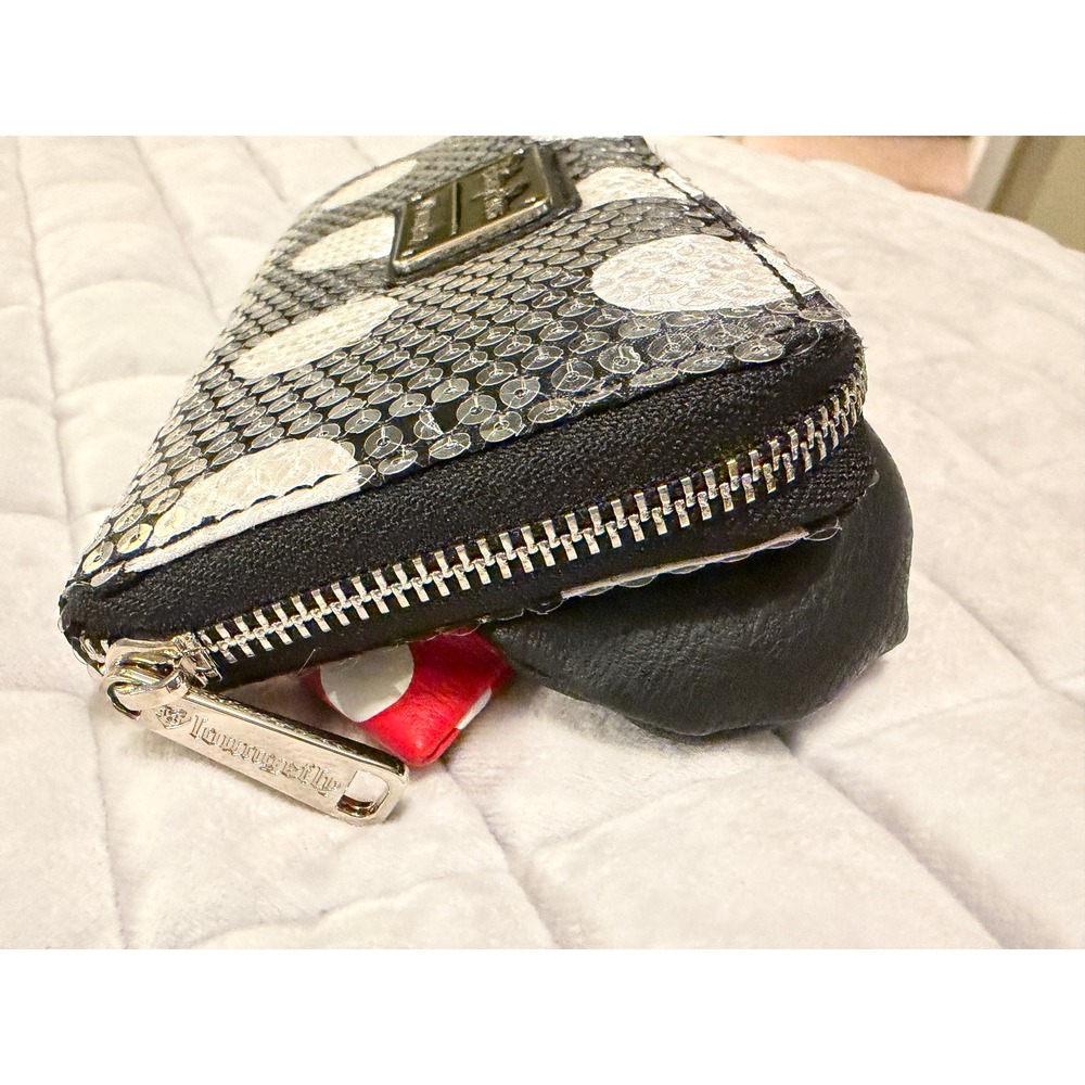 Disney Parks Loungefly Minnie Mouse Sequin Polka Dot Zip Around Wallet With Ears - Picture 4 of 8